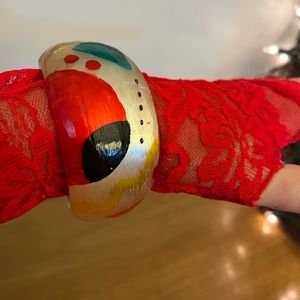 Vintage 60-70s Lucite Mod Colorful Bangle Bracelet